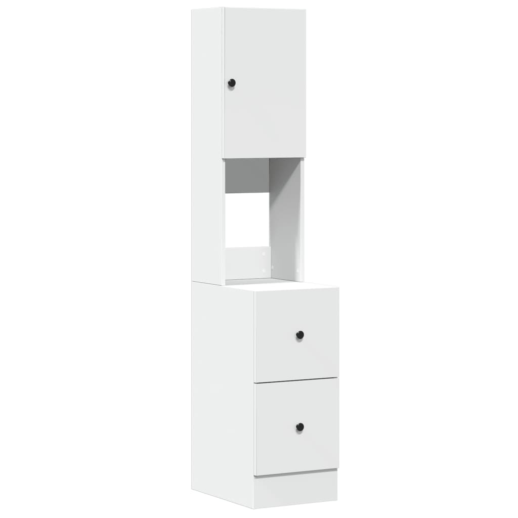 Dulap de bucatarie, alb, 35x50x180 cm, lemn prelucrat