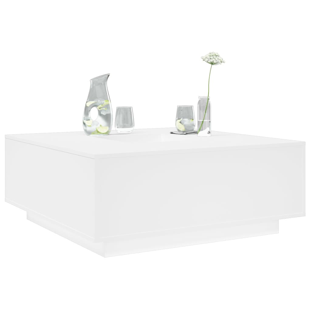 Masuta de cafea alb 100x100x40 cm lemn prelucrat — imaginea 2
