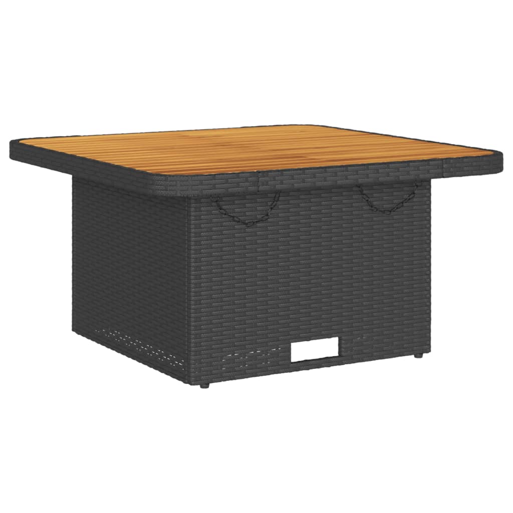 Set sezlonguri de gradina, 5 piese, cu perne, negru, poliratan — imaginea 7