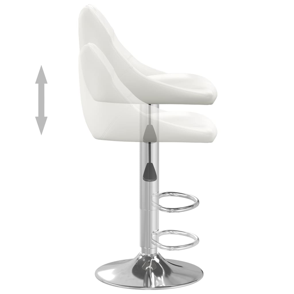 Scaun de bar, alb, piele ecologica — imaginea 5