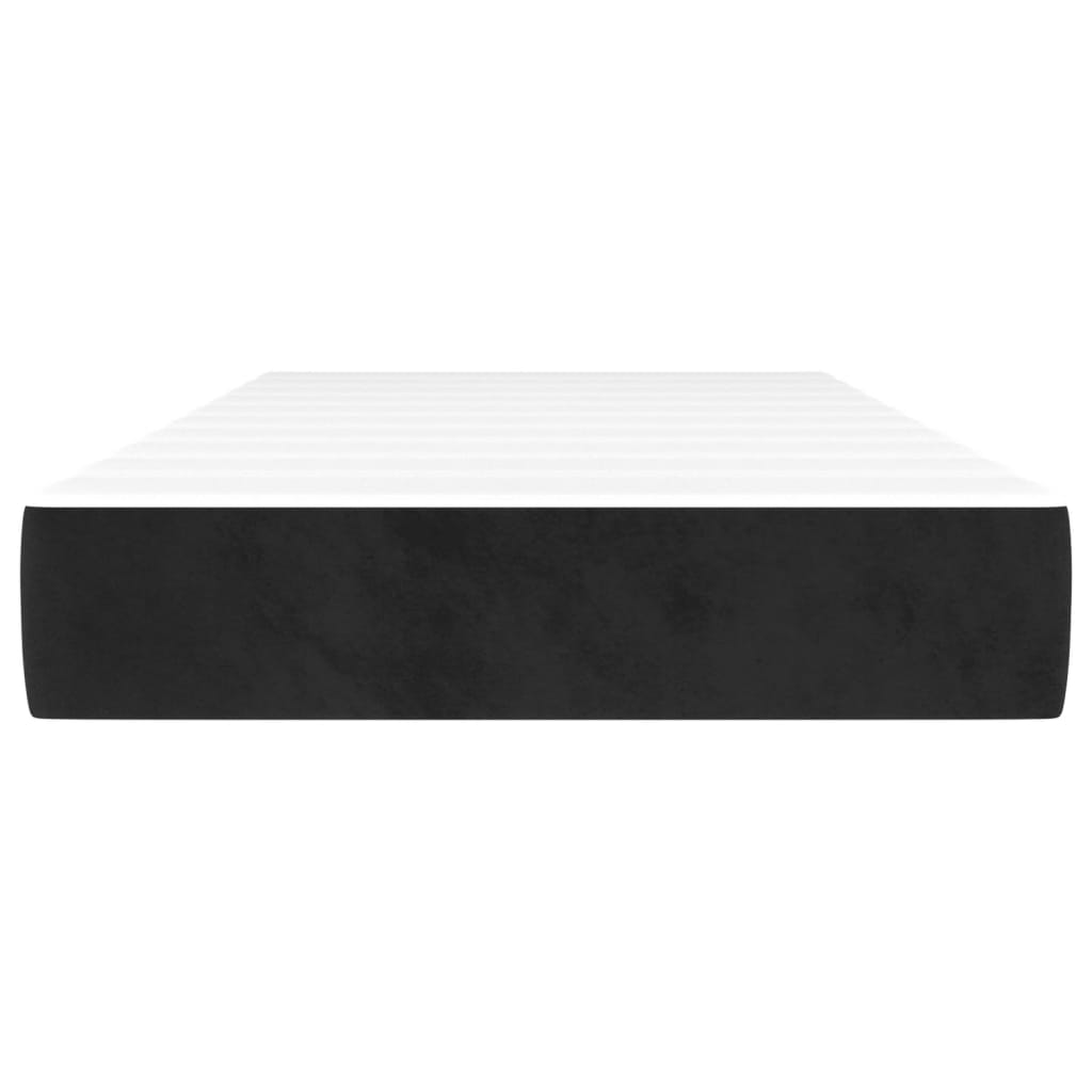 Saltea de pat cu arcuri, negru, 80x210x20 cm, catifea — imaginea 3
