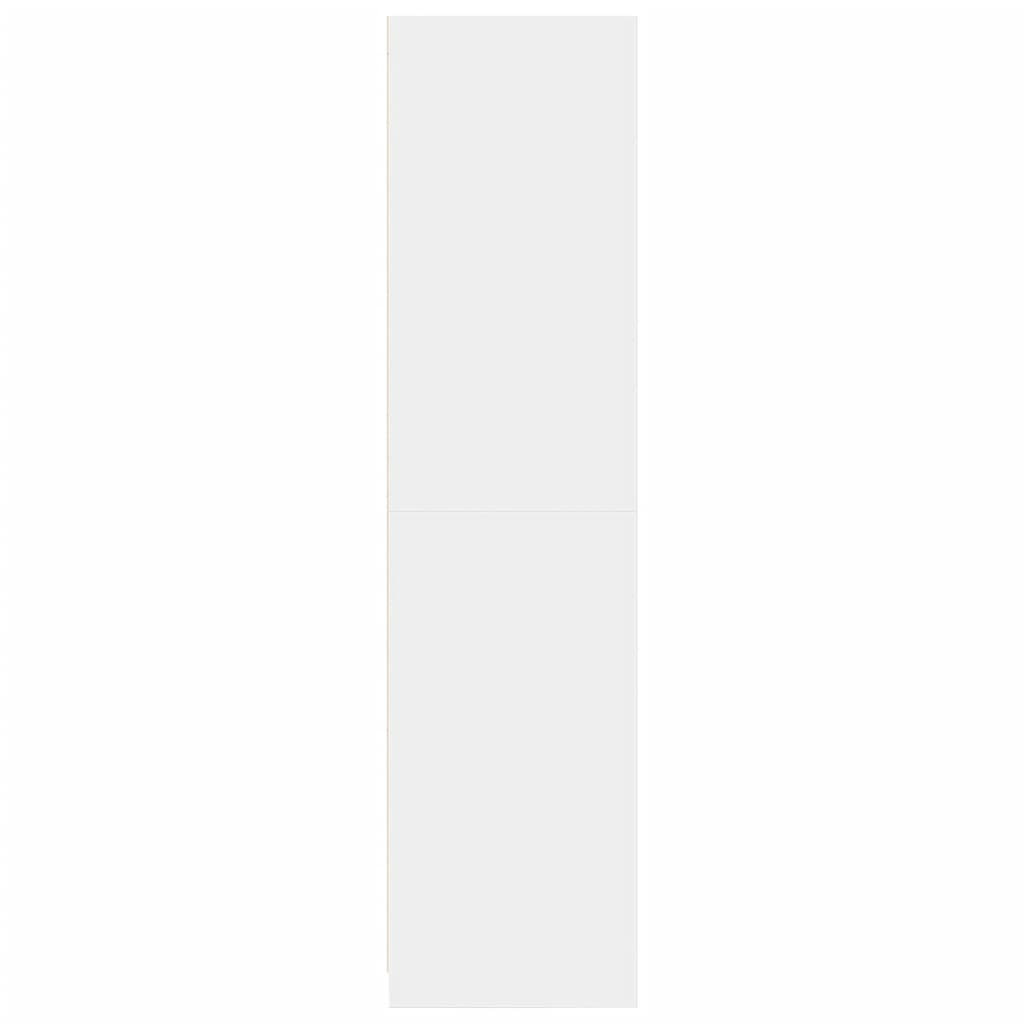 Sifonier, alb, 100x50x200 cm, PAL, cantitate 2 rafturi — imaginea 5