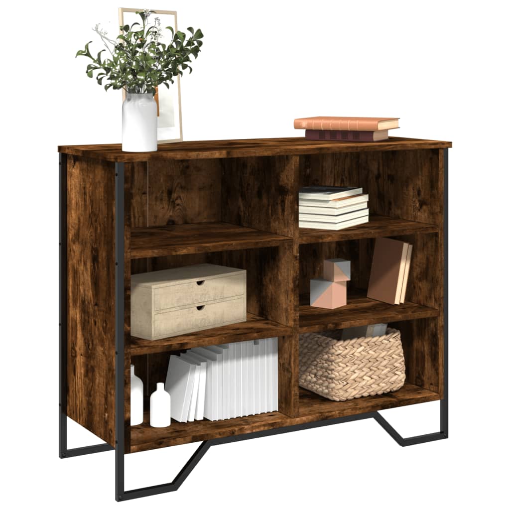 Dulap, stejar fumuriu, 91x35,5x74,5 cm, lemn prelucrat — imaginea 2