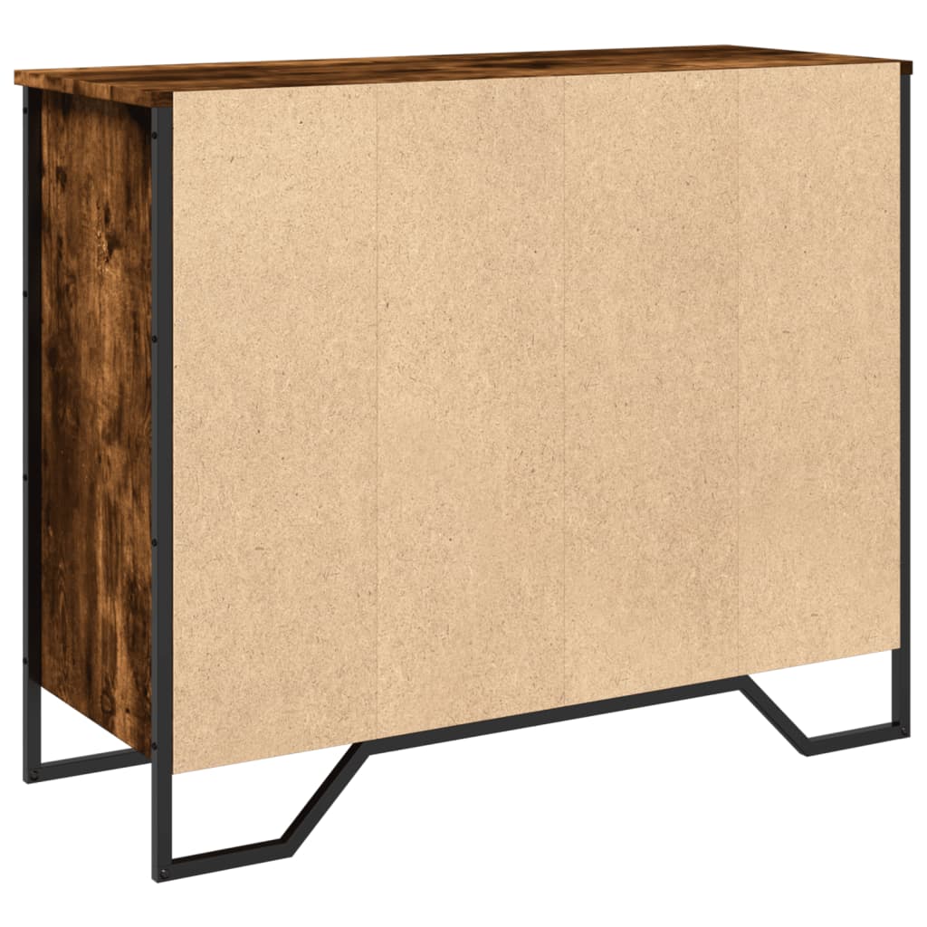 Dulap, stejar fumuriu, 91x35,5x74,5 cm, lemn prelucrat — imaginea 6