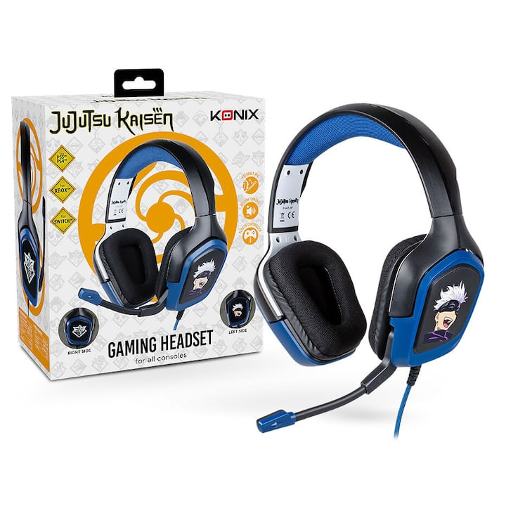 Casti gaming, Knox, albastru/negru