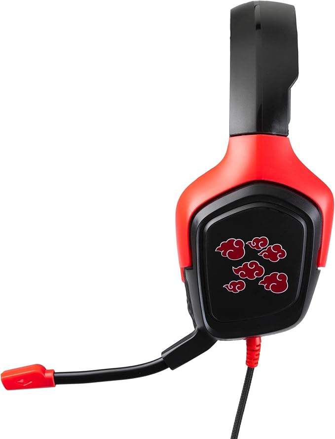 Casti cu microfon gaming Naruto Akatsuki, Konix, negru/rosu - 1 | YEO