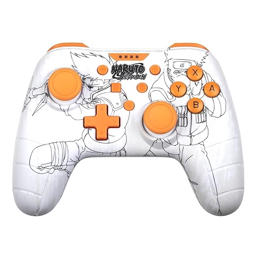 Controller cu fir Konix Naruto Switch, alb