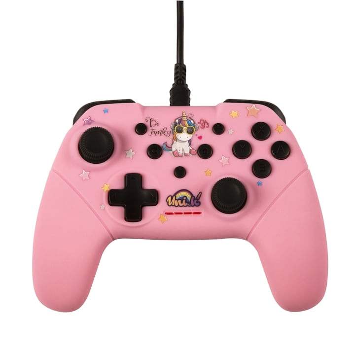 Controller pentru Nintendo Switch / PC, Konix, Unik Be Funky, roz
