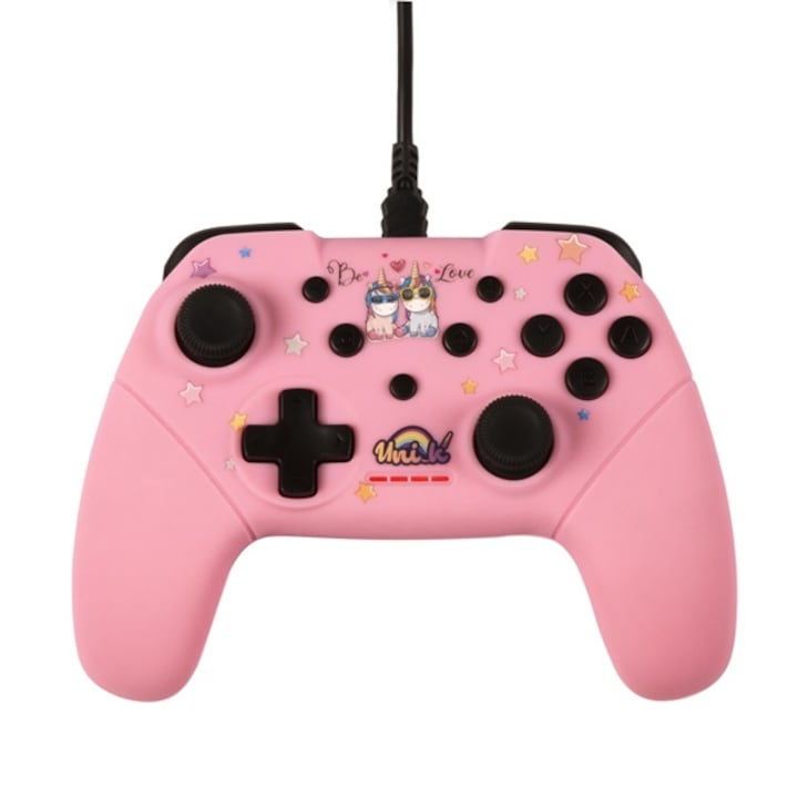 Controller pentru Nintendo Switch / PC, Konix, Unik Be Love, roz