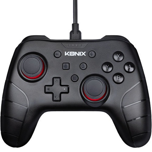 Controller cu fir Konix Nintendo Switch, negru