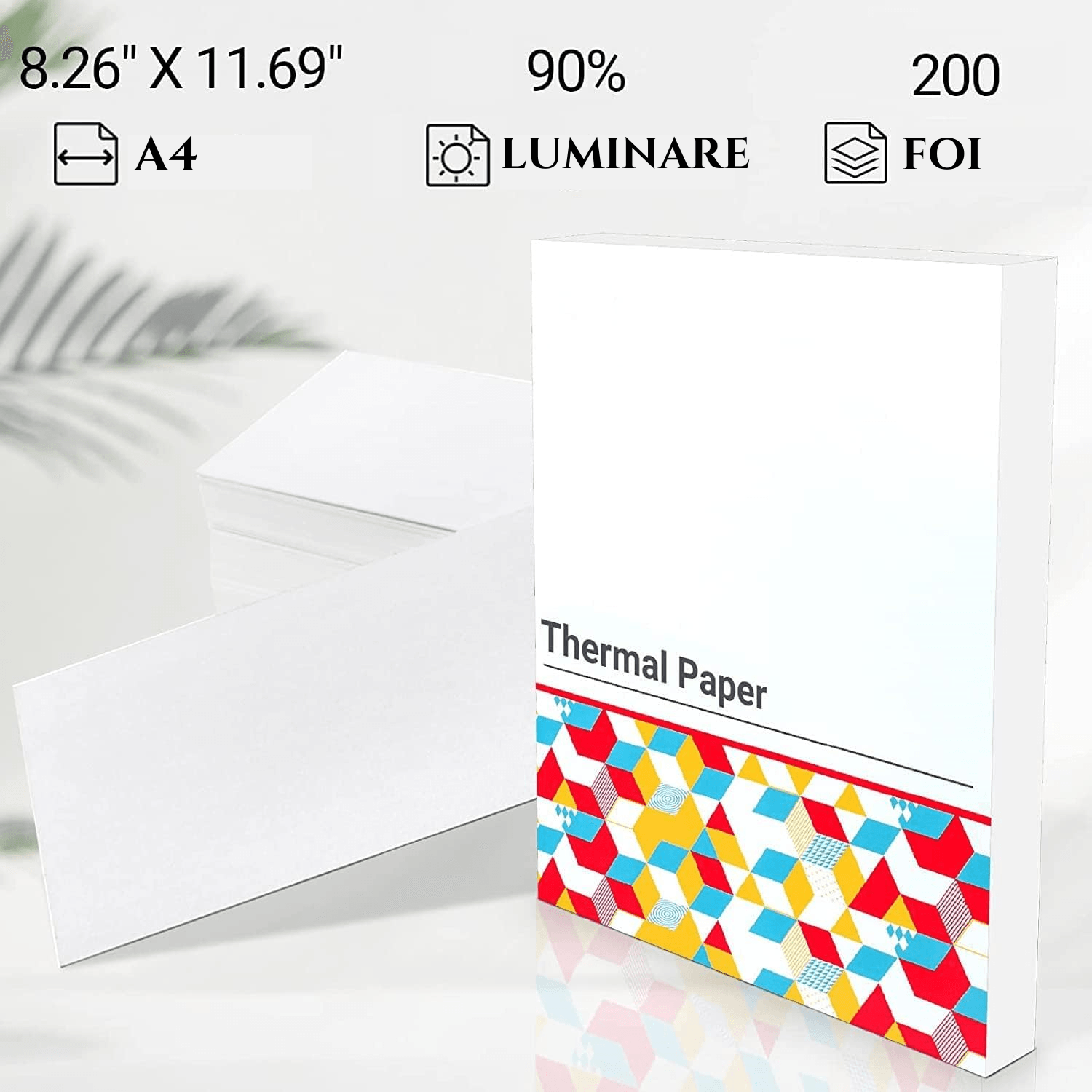 Foi Termice A4 Phomeno, 200 Bucati, ABY PRODUCTS, Hartie Speciala, Compatibila cu orice Imprimanta Termica A4 - imagine 4
