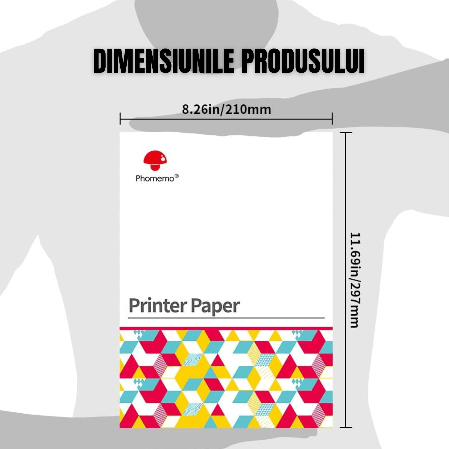 Foi Termice A4 Phomeno, 200 Bucati, ABY PRODUCTS, Hartie Speciala, Compatibila cu orice Imprimanta Termica A4 - imagine 6