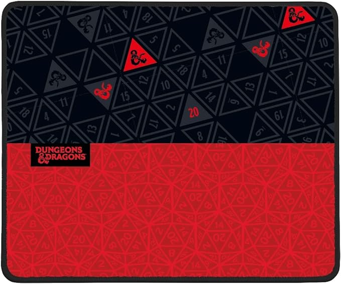 Mousepad pentru jocuri Konix  Dungeons & Dragons, 49x49x270mm, negru/rosu - 1 | YEO