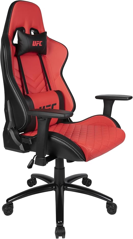 Scaun gaming, Konix, Textil, Capacitate maxima 130kg, rosu/negru
