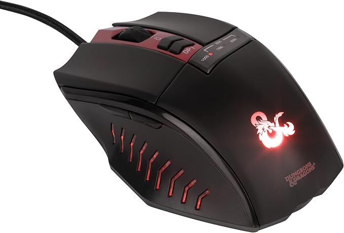 Mouse gaming, Konix, Dungeons&Dragons, negru/rosu - 1 | YEO