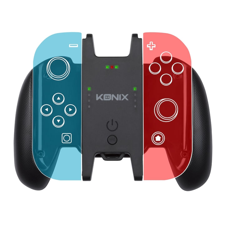Maner de sustinere cu incarcare wireless, Konix, 1000 mAh, negru - 1 | YEO