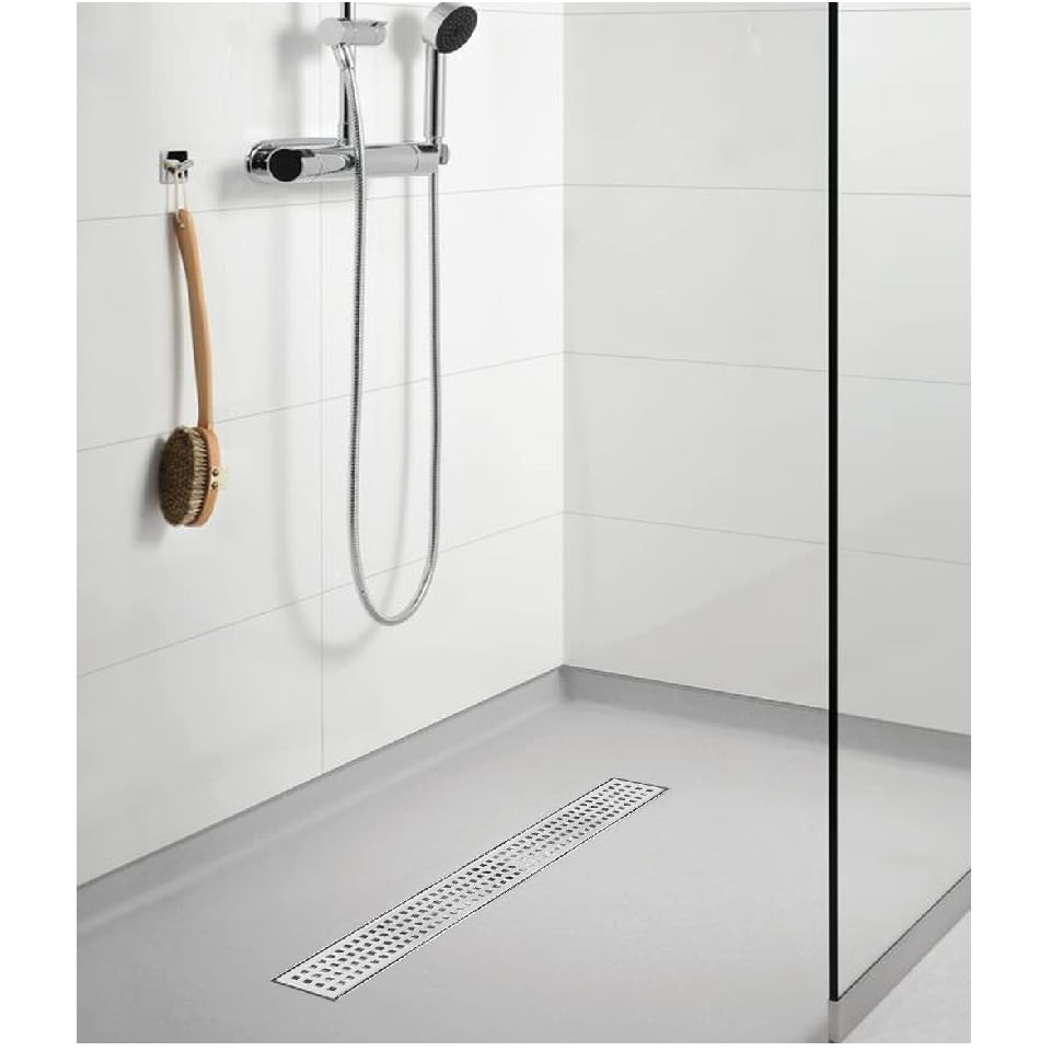 Rigola dus Maxiflow Pera cu gratar inox, 50cm - 2 | YEO