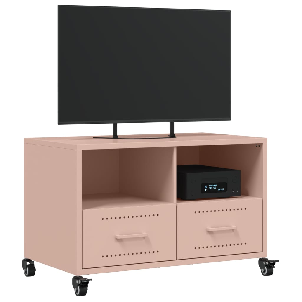 Dulap TV, roz, 68x39x43,5 cm, otel laminat la rece — imaginea 4