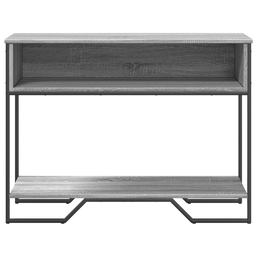 Masuta consola, gri sonoma, 100x35x74,5 cm, lemn prelucrat — imaginea 5