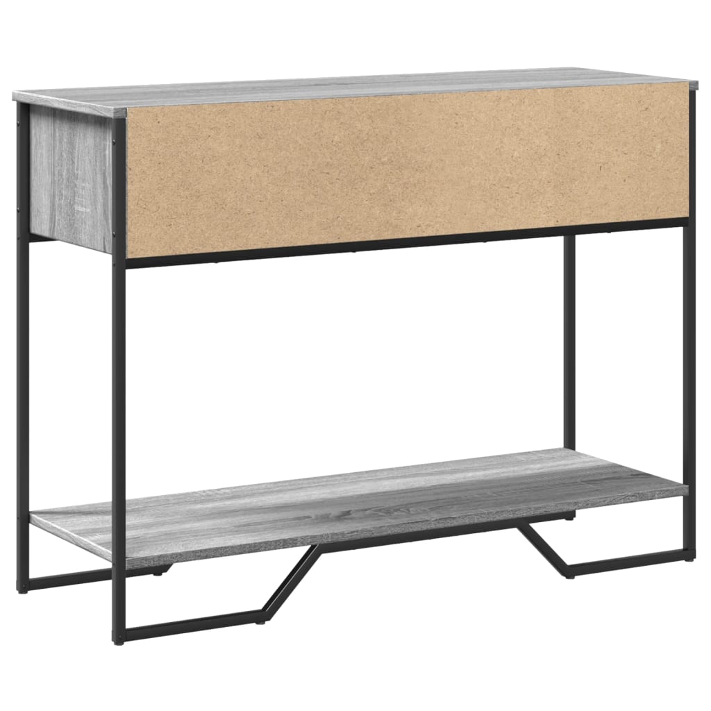 Masuta consola, gri sonoma, 100x35x74,5 cm, lemn prelucrat — imaginea 7