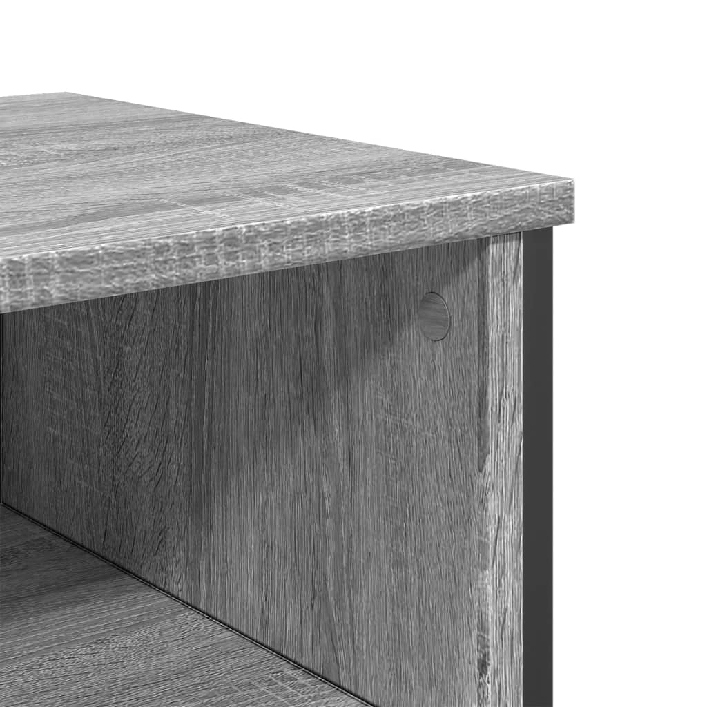 Masuta consola, gri sonoma, 100x35x74,5 cm, lemn prelucrat — imaginea 8