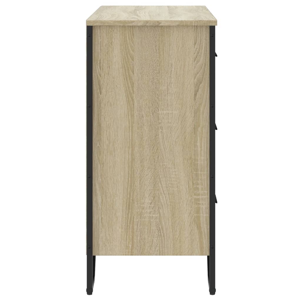 Comoda cu sertare, stejar sonoma 91x35,5x74,5 cm lemn prelucrat — imaginea 5