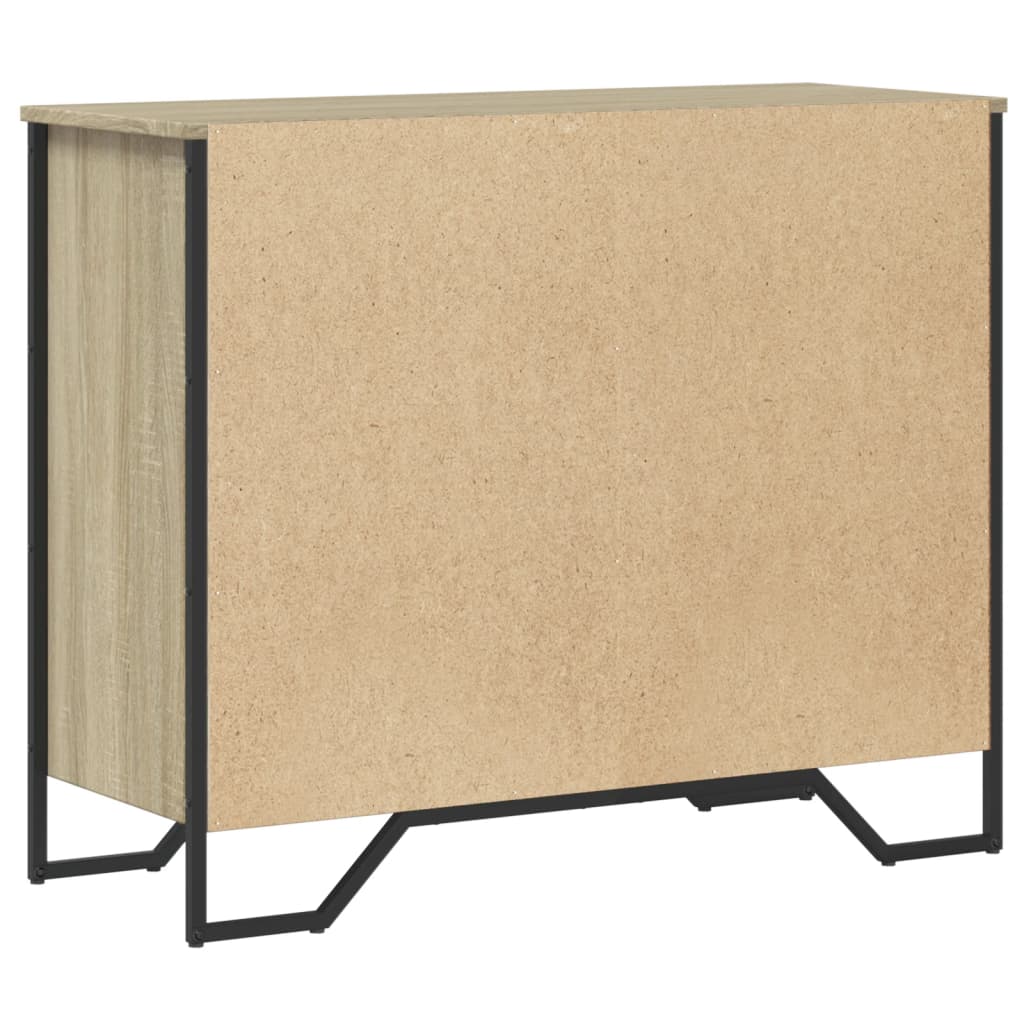 Comoda cu sertare, stejar sonoma 91x35,5x74,5 cm lemn prelucrat — imaginea 6