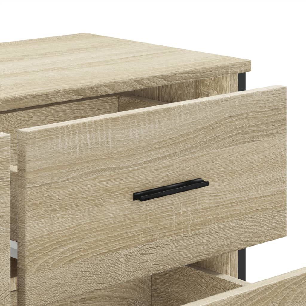 Comoda cu sertare, stejar sonoma 91x35,5x74,5 cm lemn prelucrat — imaginea 8