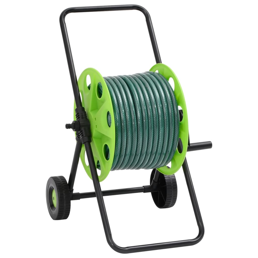 Carucior tambur furtun verde set racorduri furtun 0,75" 20m PVC