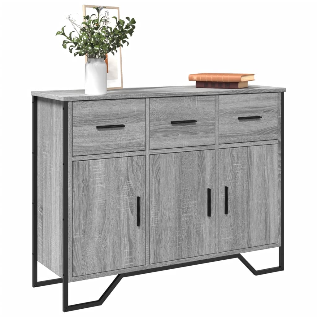 Dulap, gri sonoma, 97x32,5x74,5 cm, lemn prelucrat — imaginea 2