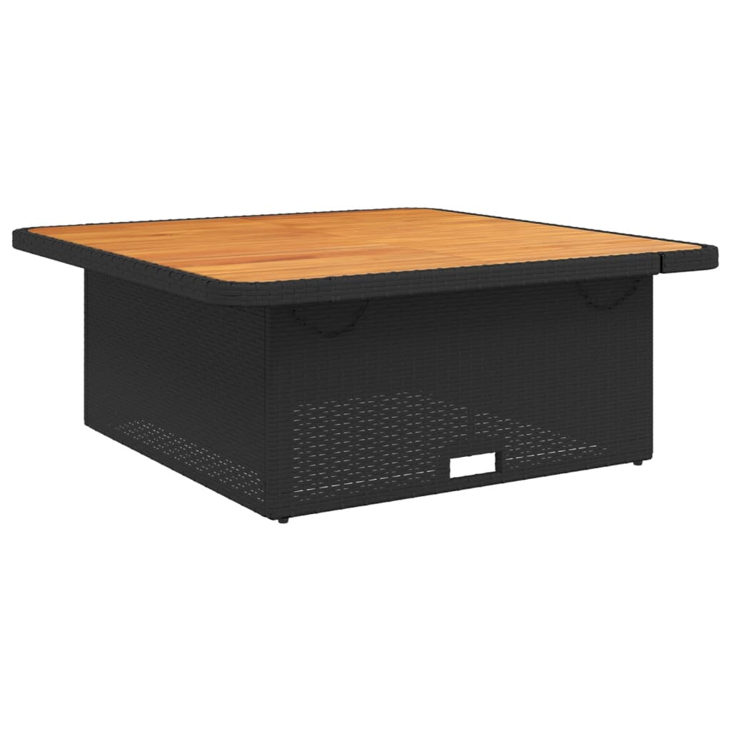 Set mobilier de gradina cu perne, 3 piese, negru, poliratan — imaginea 4