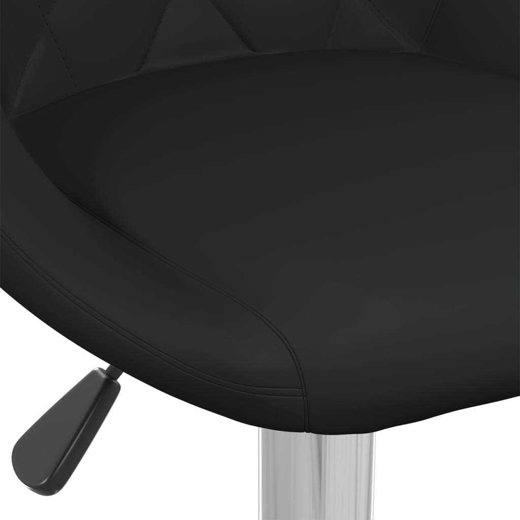 Scaun de bar, negru, piele ecologica — imaginea 6