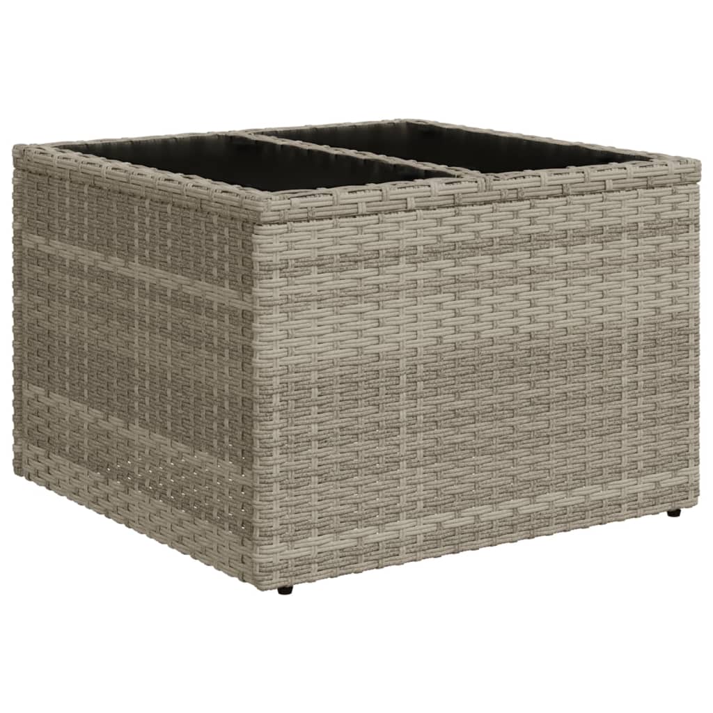 Set canapele de gradina cu perne, 7piese gri deschis poliratan — imaginea 7