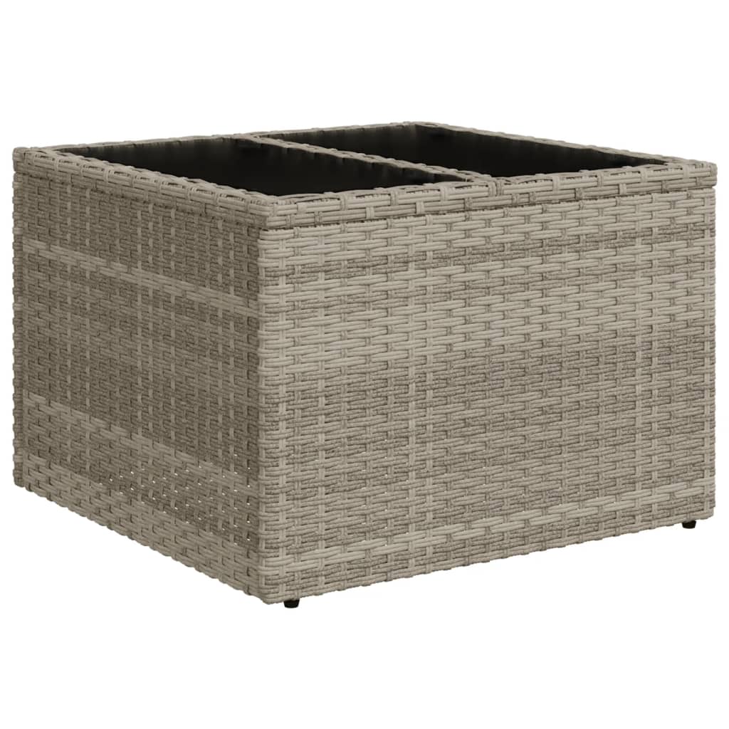 Set canapele de gradina cu perne, 7piese gri deschis poliratan — imaginea 5
