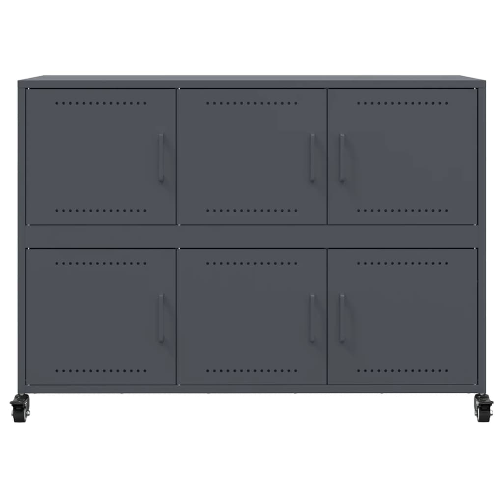 Dulap, antracit, 100,5 x 39 x 72 cm, otel laminat la rece — imaginea 6