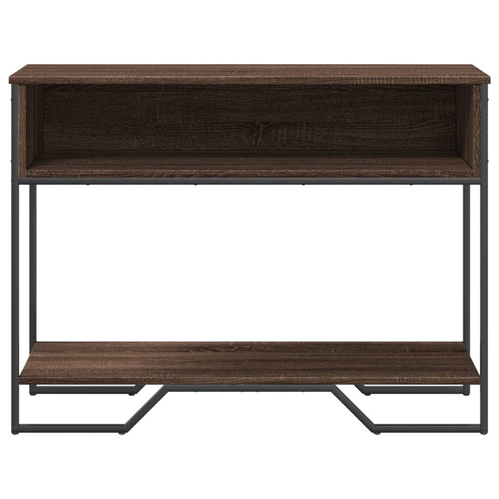 Masuta consola, stejar maro, 100x35x74,5 cm, lemn prelucrat — imaginea 4
