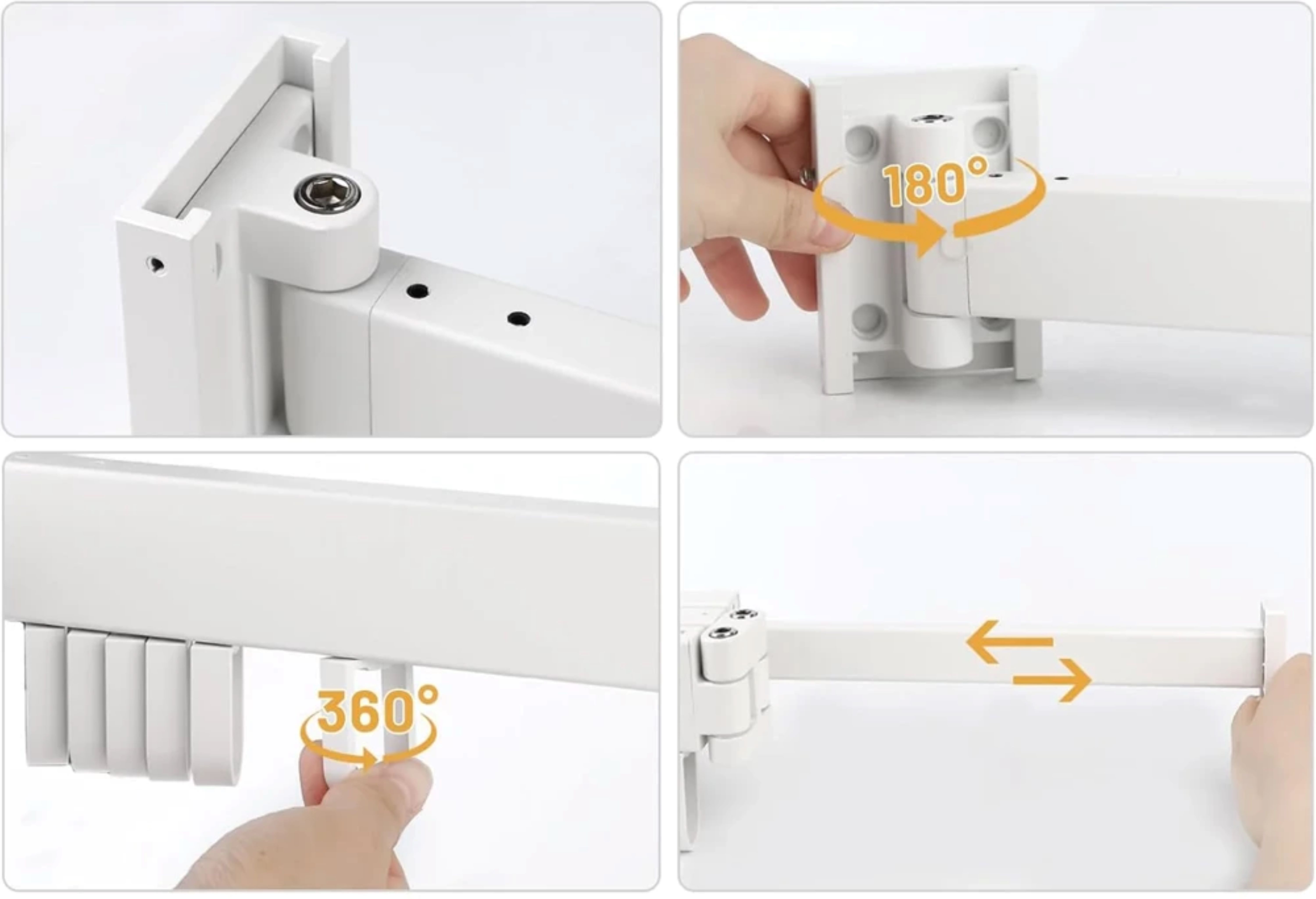 Suport de uscare montat pe perete Helper 54cm, retractabil cu carlige, usor de instalat, capacitate mare de incarcare - imagine 9