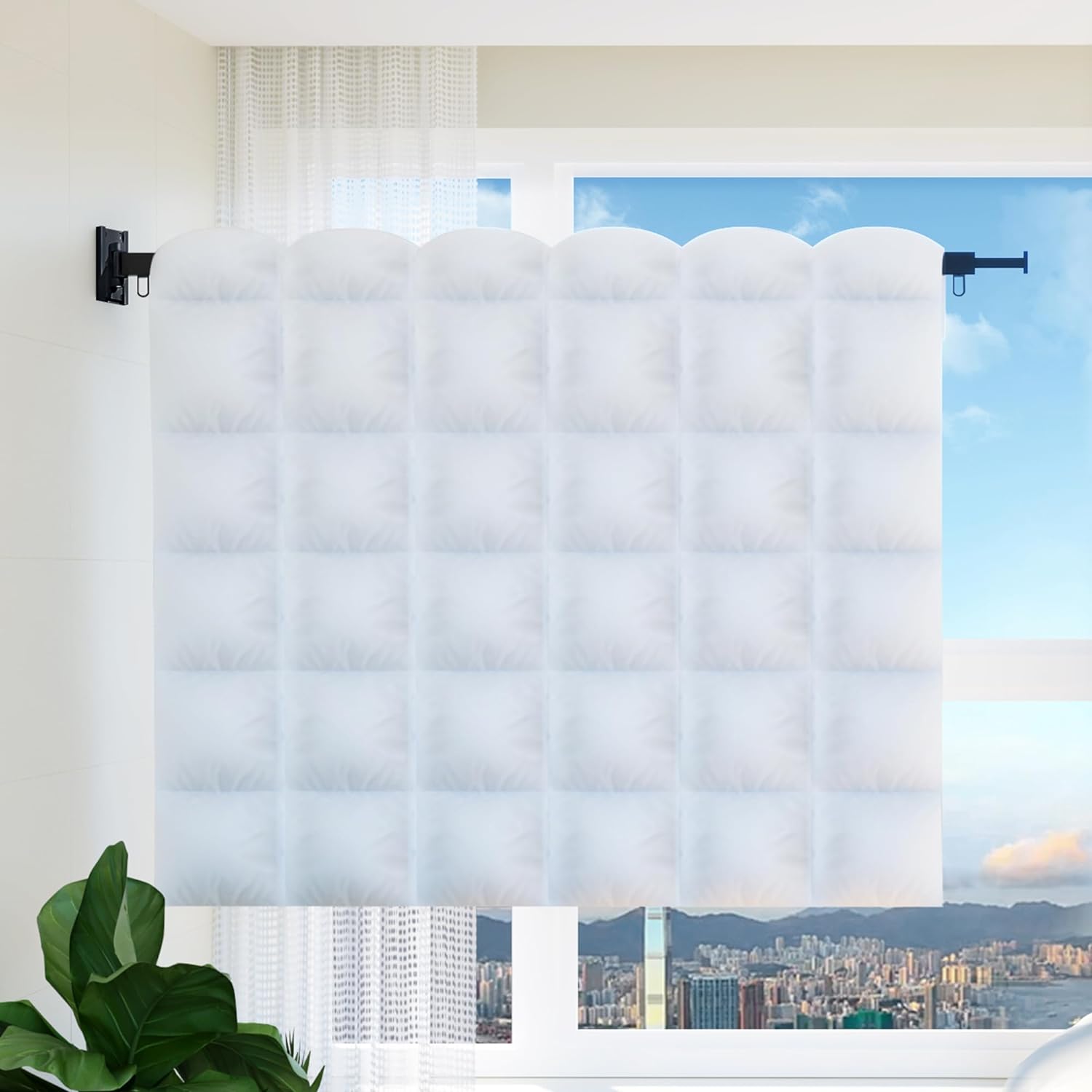 Suport de uscare montat pe perete Helper 114cm, retractabil cu carlige, usor de instalat, capacitate mare de incarcare