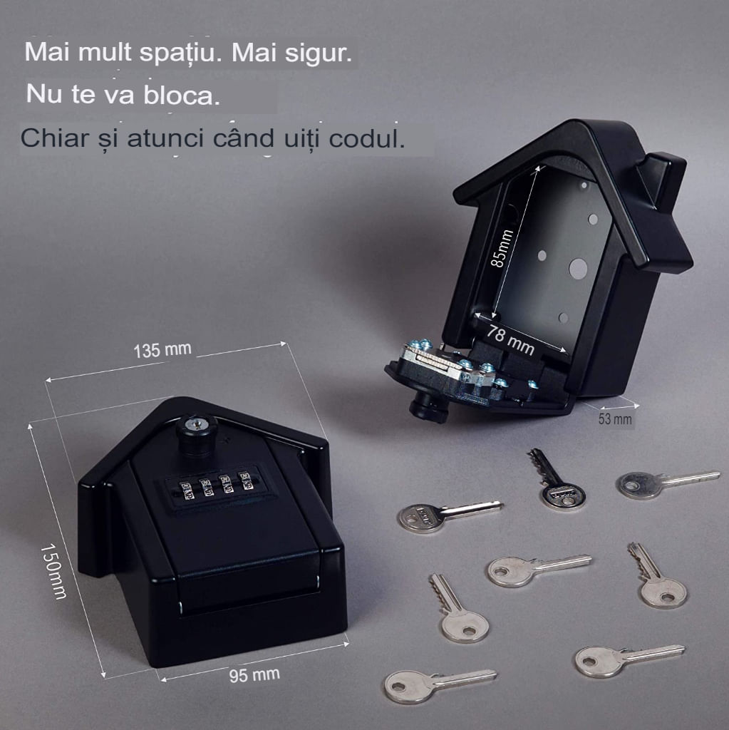 Cutie pentru chei waterproof Astro, caseta exterior cu cod mecanic — imaginea 9