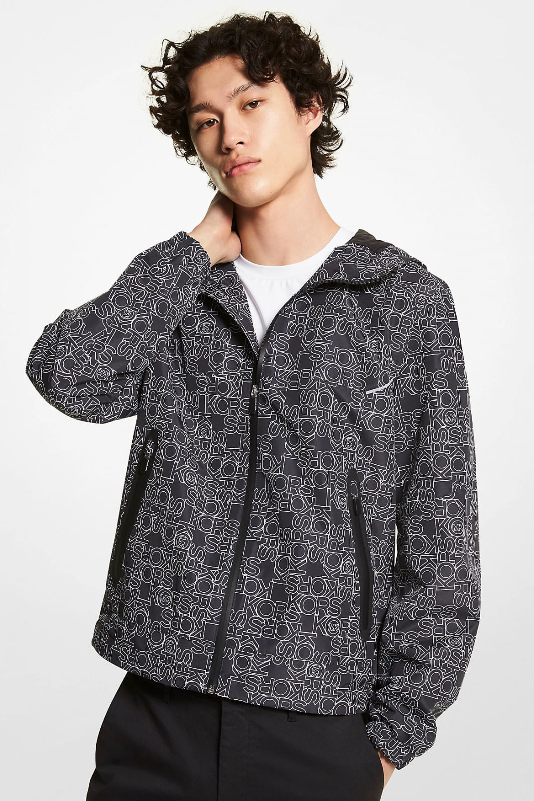 Geaca Anorak Michael Kors CS2202I6DE INTL Negru/Gri