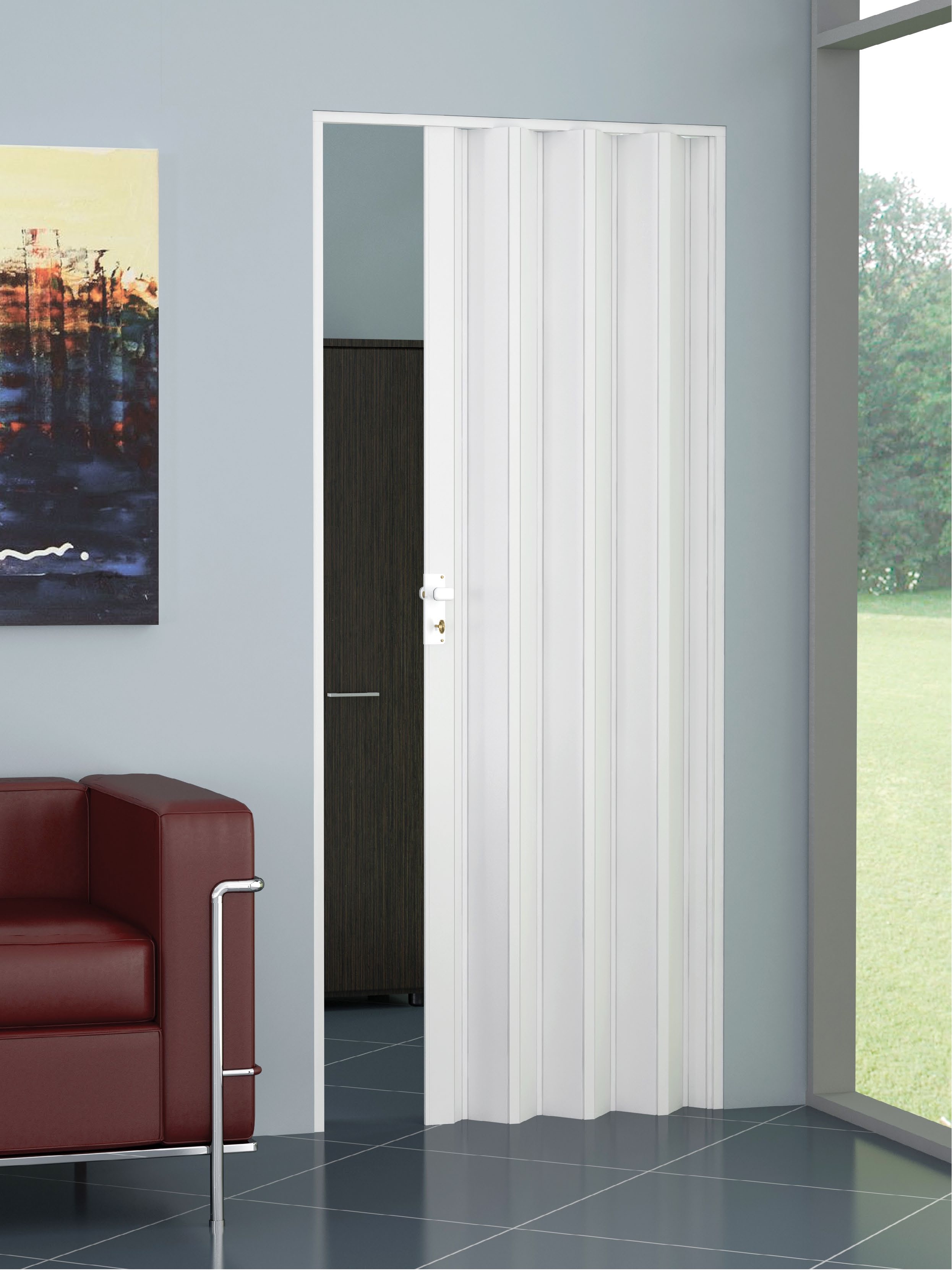Usa plianta PVC Italbox Aurora Large, 100x203cm, Alb, deschidere stanga/dreapta, inchidere cu magnet. - 3 | YEO