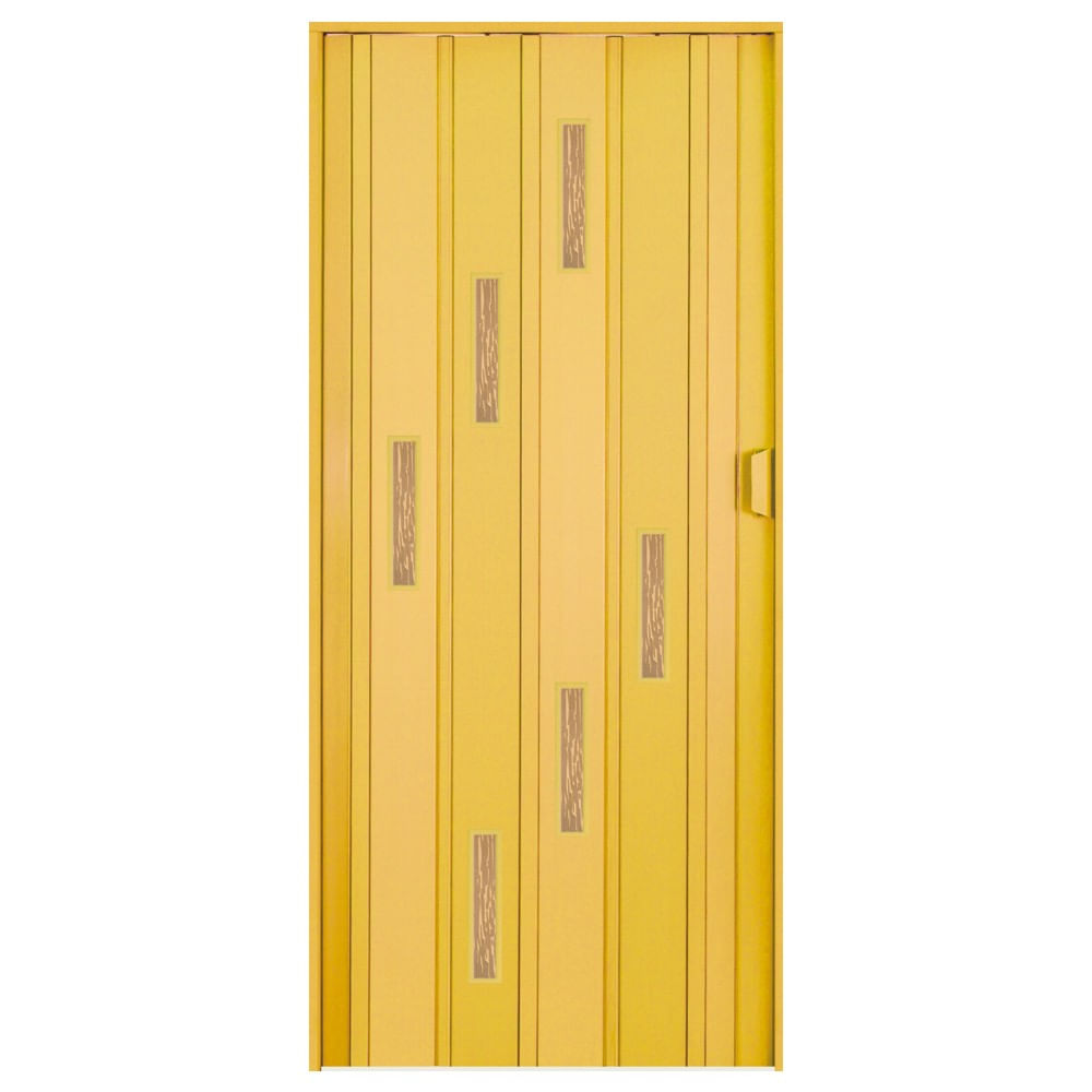 Usa plianta PVC, cu 6 geamuri Niagara, 85x203cm, frasin, fabricatie Italia