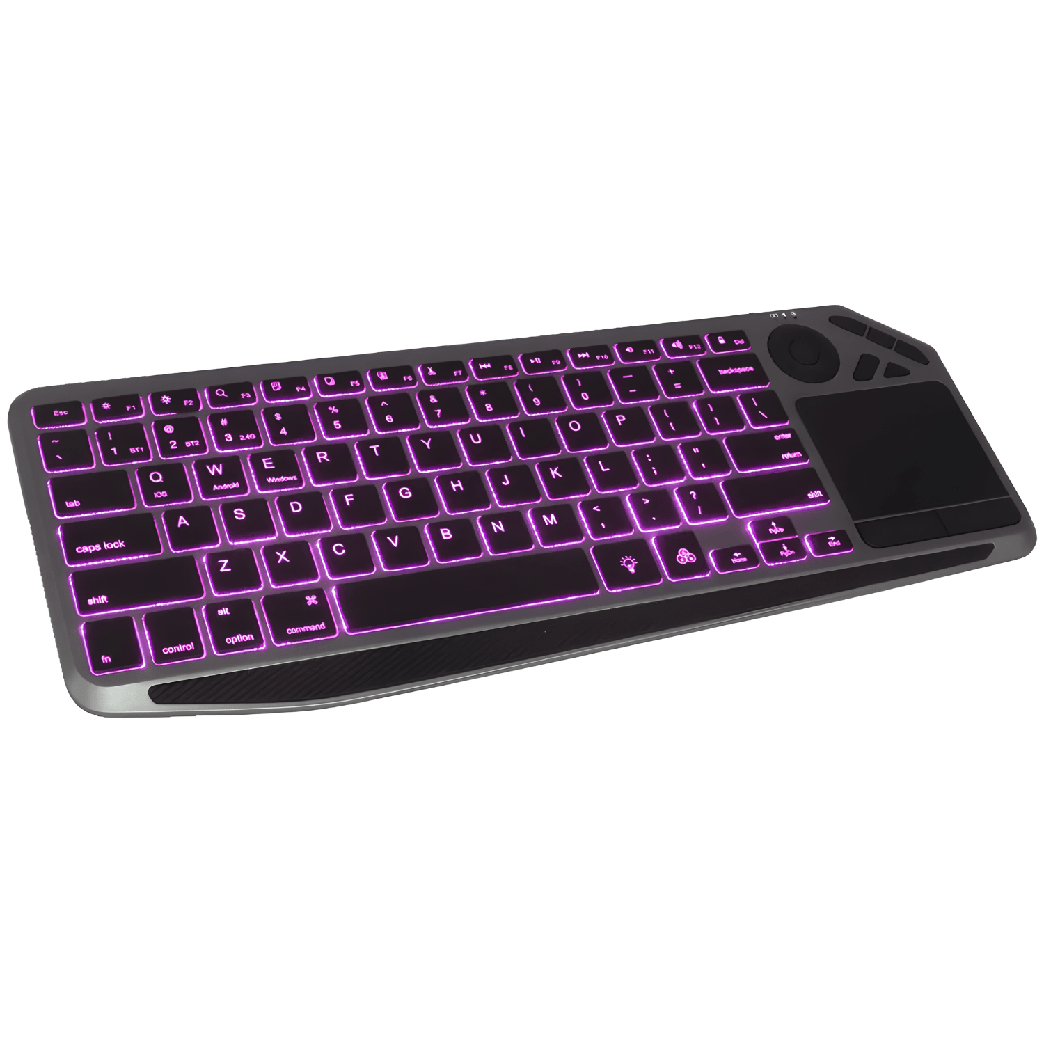 Tastatura Wireless, Dual Bluetooth si 2.4Ghz, Touchpad, SELERIS ®, iOS/Android/Windows, 78 Taste, 401g, 1000mAh, Gri