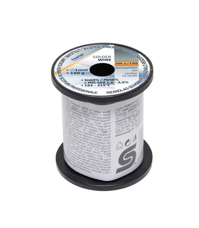 Fludor cositor cu sacaz 1.0mm 100g SN/PB 60/40 2.5flux HOME