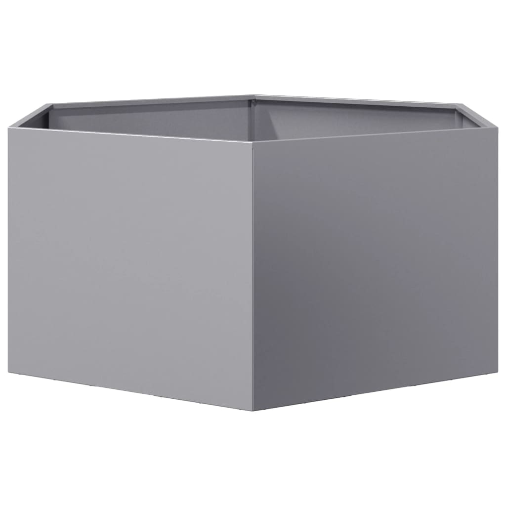 Jardiniera de gradina 104x90x45 cm otel galvanizat hexagonal — imaginea 4