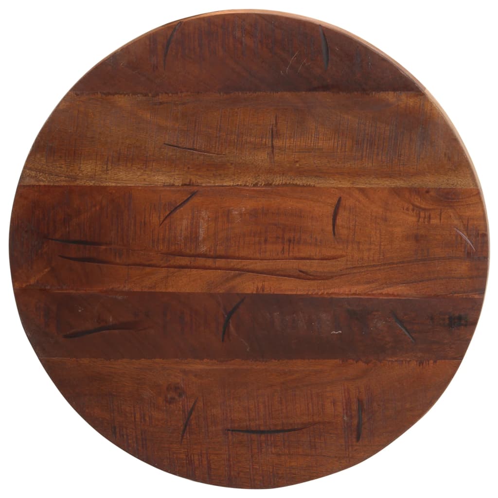 Blat de masa rotund, diametru 40x3,8 cm, lemn masiv reciclat (natural)