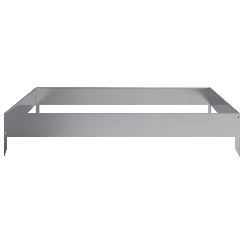 Strat inaltat de gradina, 100x100x18,5 cm, otel galvanizat — imaginea 5