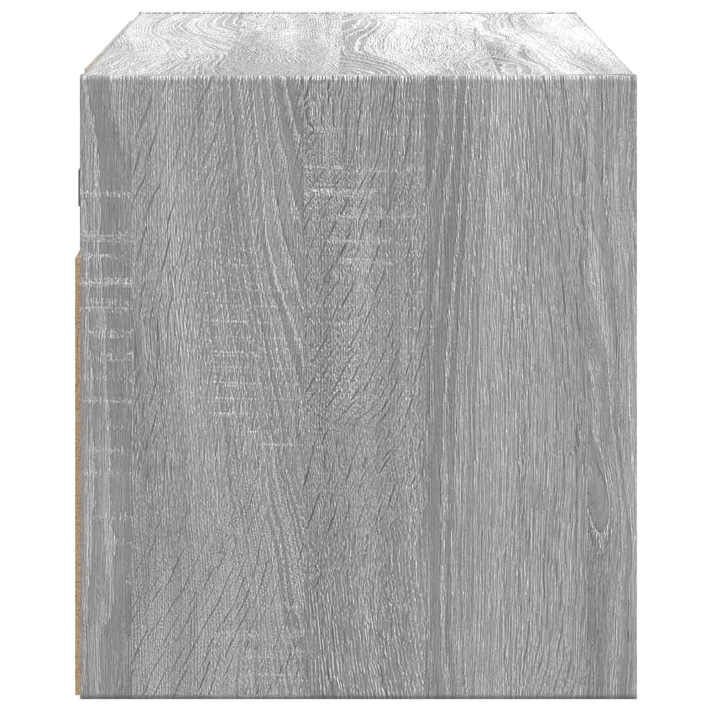 Dulap TV de perete cu lumini LED, gri sonoma, 100x31x35 cm — imaginea 7