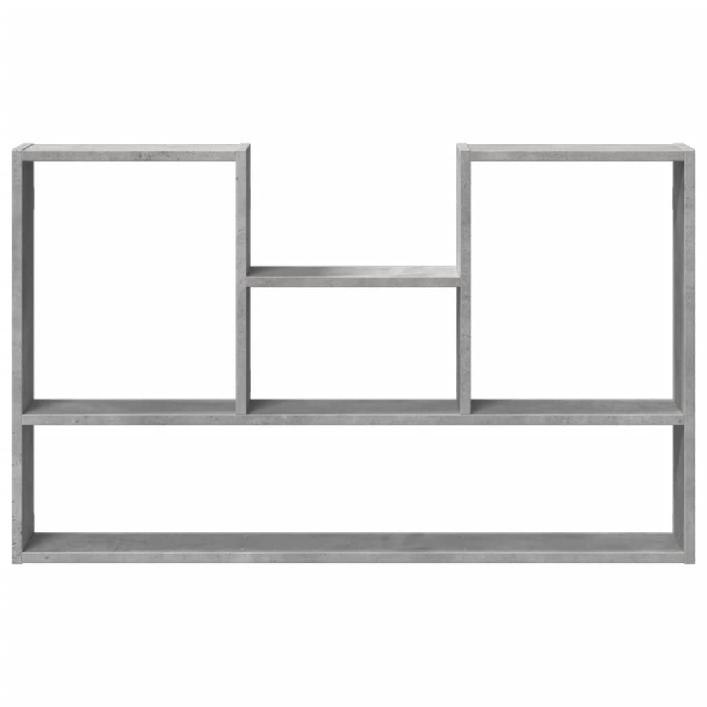 Raft de perete, gri beton, 99x15x60 cm, lemn prelucrat — imaginea 4