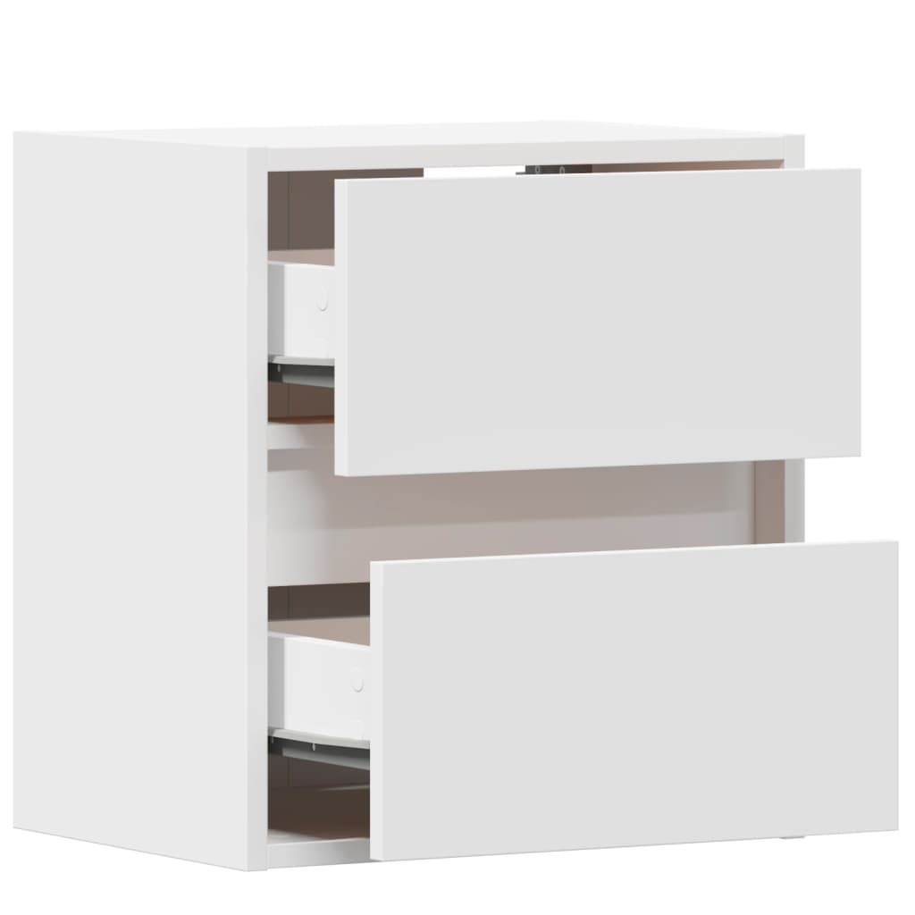 Comode TV de perete cu lumini LED, 2 buc., alb, 41x31x45 cm — imaginea 9